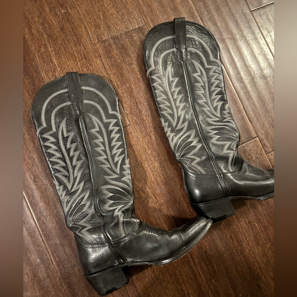 Tecovas - The Abby Leather Boots - Midnight Bovine size 9B - Picture 3 of 6